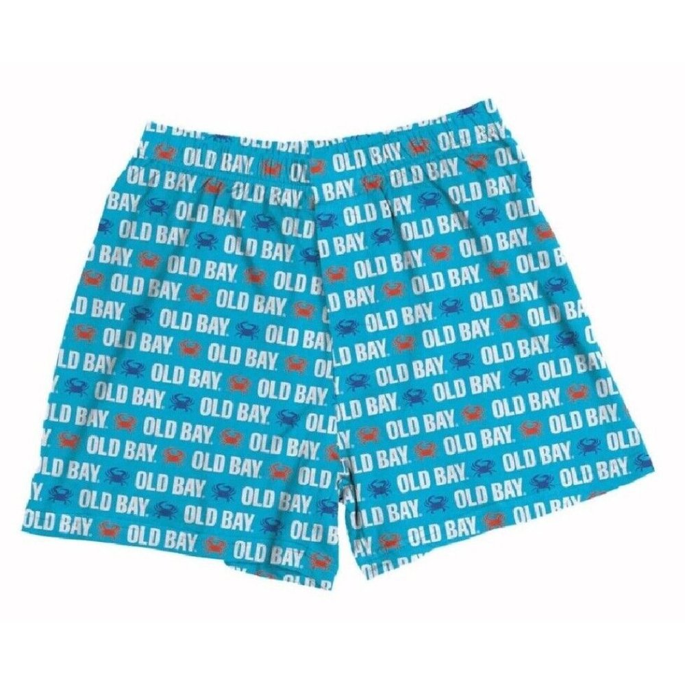 Old Bay Crab Blue Boxer Shorts - NEW Fast Ship